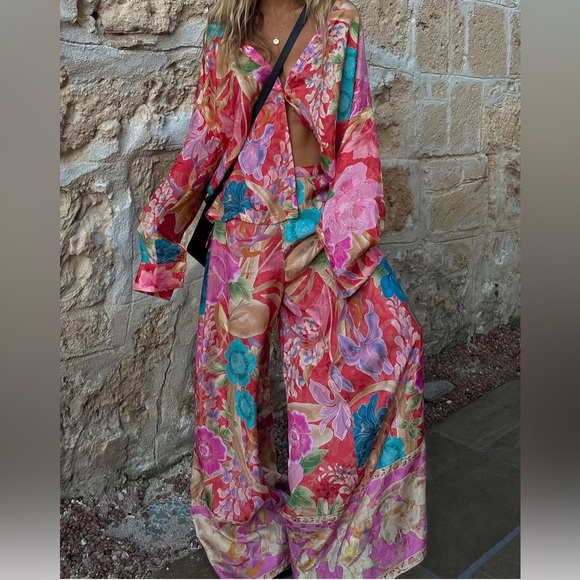 Spell Painters Garden wide leg pants sz S - Picture 5 of 9